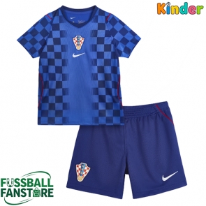 Kroatien Replik Auswärtstrikot Kinder WM 2026 Kurzarm (+ Kurze Hosen)